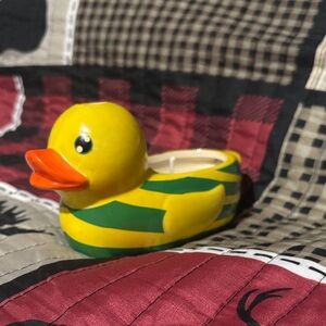 Yellow and Green Duck Candle Holder